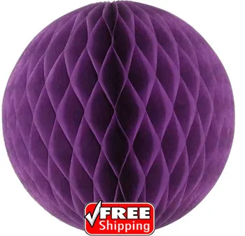 

20pcs Purple Tissue Paper Honeycomb Balls Flowers Lantern,Wedding Mother's Day Party Bulk Cheap-4",6",8",10",12",14",16"(40cm)