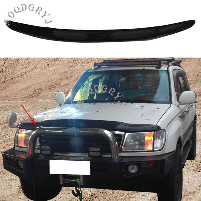 

1pcs Car Styling Bra Hood Deflector Protection Acrylic Fit For Toyota Land Cruiser LC100 FJ100 1998-2007