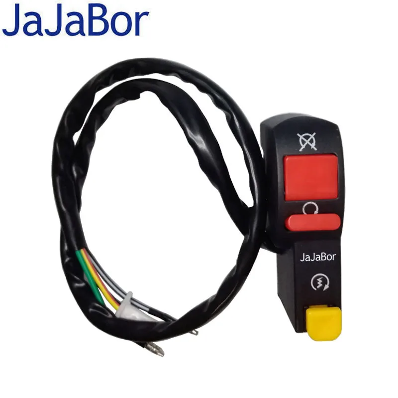 

JaJaBor Off-road Motorcycle Electric Start Switch Handlebar ON/OFF Button Headlamp Horn Flameout Switch Motorcycle Motor Switch