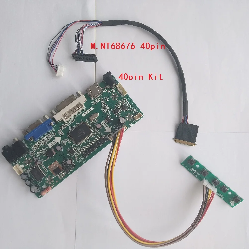 

Kit For CLAA156WB11A VGA Screen Panel monitor HDMI DVI M.NT68676 40pin LVDS 1366X76815.6" LED LCD Controller board