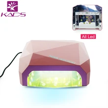 KADS 2016 NEW 36W 110V & 220V LED Nail Gel Lamp Dryer Diamond Shape Curing Nail Dryer Care Machine for UV Gel Led Nail Lamp