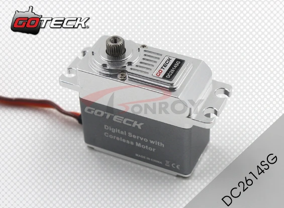 

Goteck DC2614SG digital coreless High-end Standard Servo motor with high torque 14/16kg-cm for Car model/Aircraft