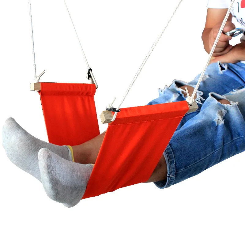 Portable desk footrest, leg rest hammock, make your work time very comfortable. Foot hammock