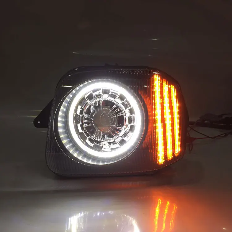 Для Suzuki Jimny светодиодный головной фонарь angel eyes 2007 до года с биксеноновым объективом проектора