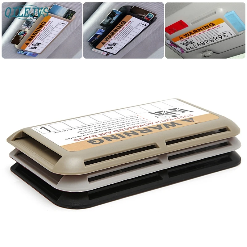 

Emergency Car Sun Visor IC Card Clip Holder Storage Case CD Card Holder Pocket jun9
