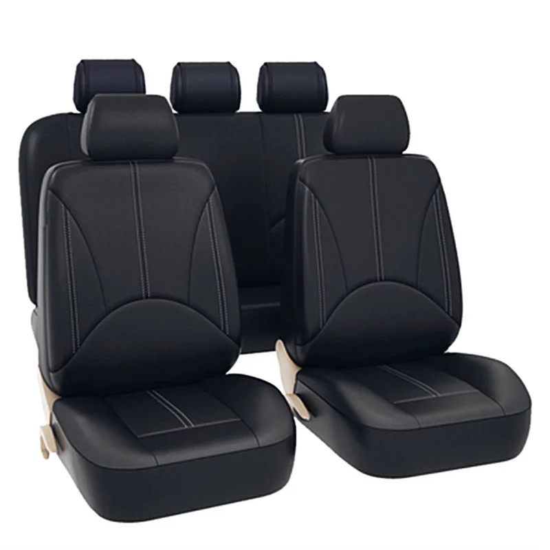 

Luxury PU Leather Universal Car Seat Cover Set Automotive Seat Protect Covers Fit Most Car Waterproof Auto Interior Accessories