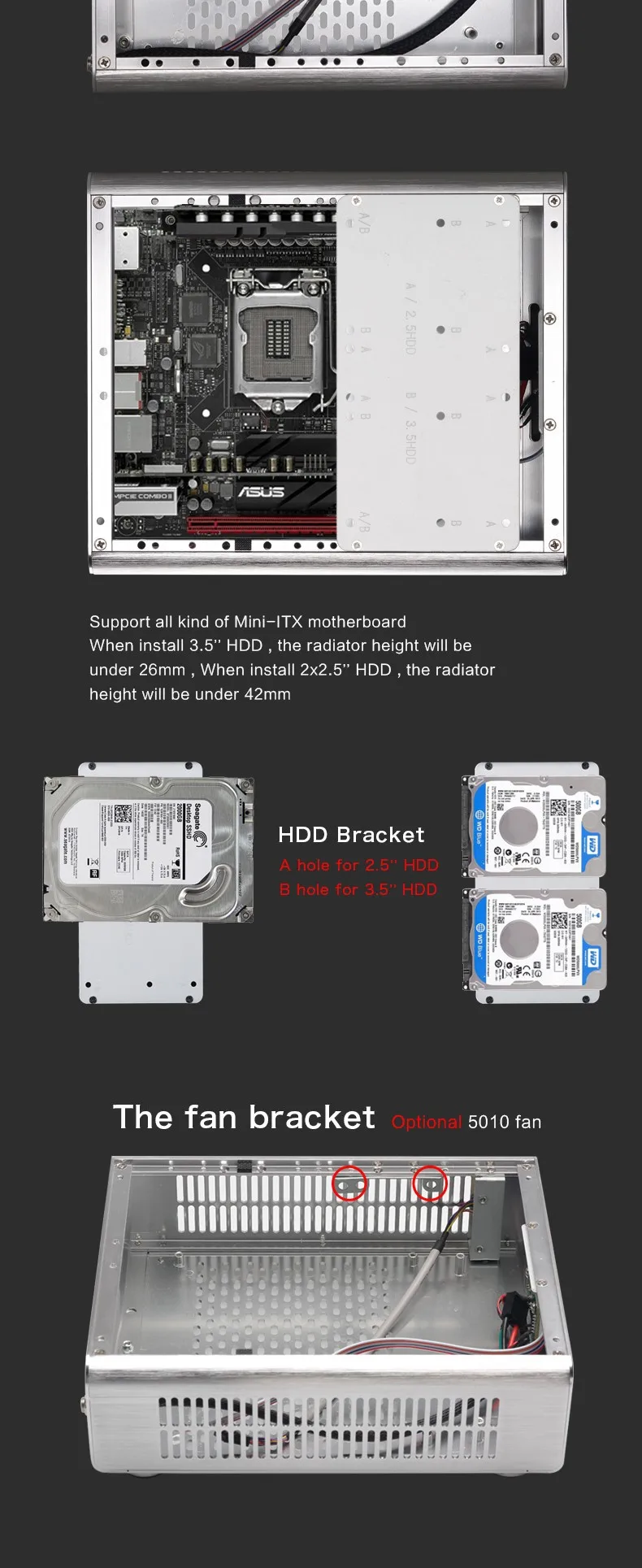 Новое поступление itx HTPC корпус компьютера для персонального компьютера рабочего DIY