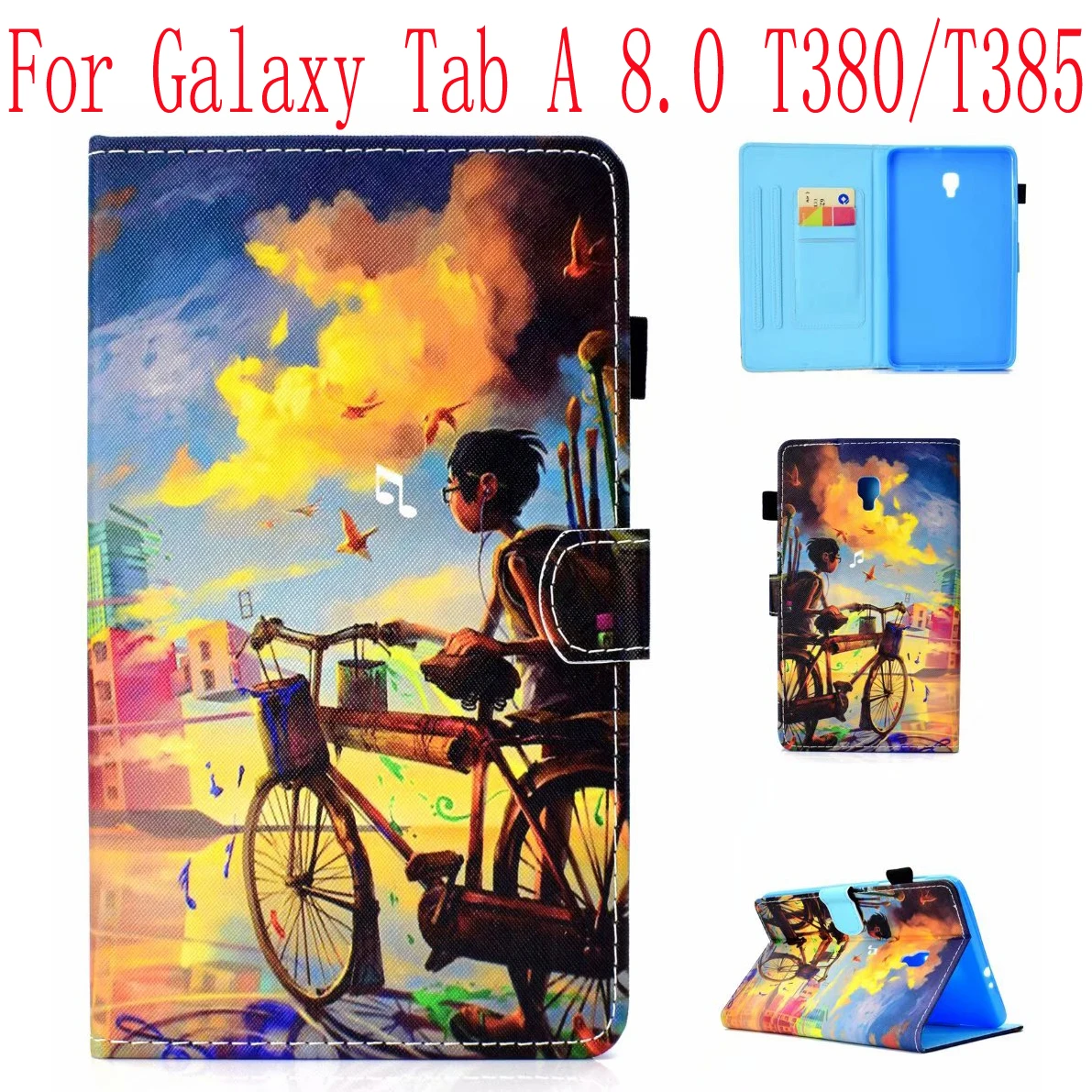 Чехол для Samsung Galaxy Tab A 8 0 '񟭑 Release T380 T385 чехол планшета откидная крышка Авто