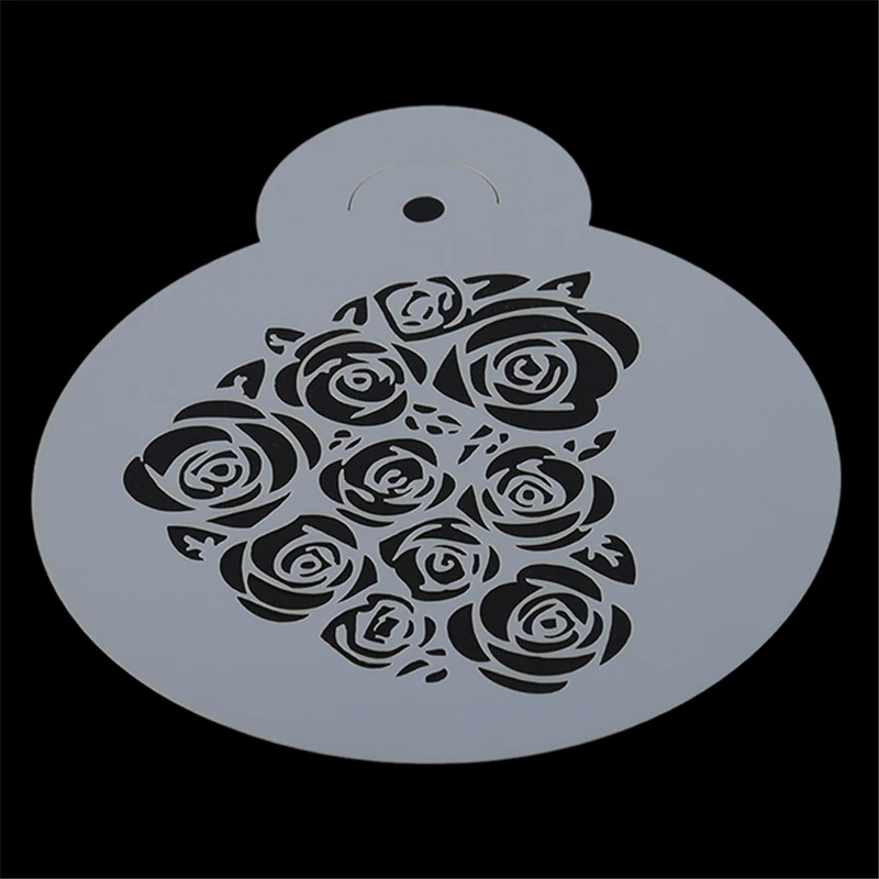 

6PCS/Set Valentine's Day DIY Cake Stencils Airbrush Painting Art Molds Fondant Decorating Tools Coffee Espresso Stencils 998277
