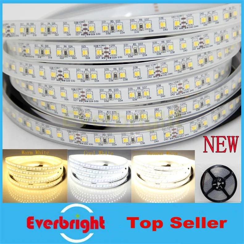 #cheap 200 Meter Waterproof IP67 SMD 3014 LED Strip DC 24V 5M 1120Leds 224leds M Ultra Bright Cool White Warm White Flexible LED Light