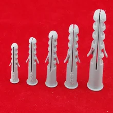 2017 freeshipping 100 pçs/lote expandir prego 4 5 6 7 8 10 12 14 16mm plástico parede-plug âncora