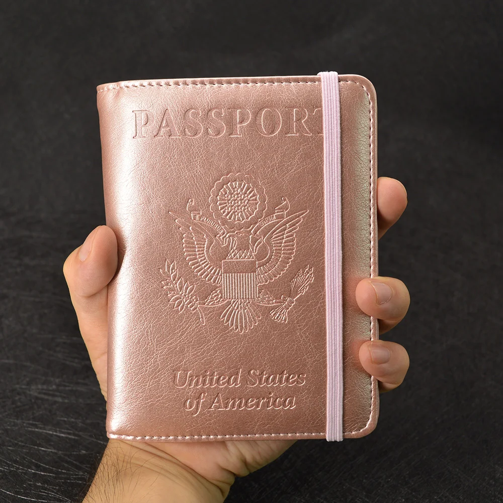Обложка для паспорта США с Rfid блокировкой женский Американский держатель чехол