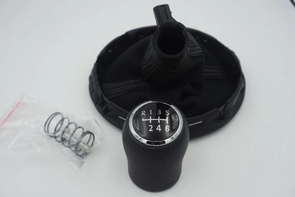 

FAT Free Shipping Car Styling 6 Speed Shift Gear Knobs With Leather Boot Giator for VW Transporter T5 T6 5 6 MKV MKVI 2003-2011