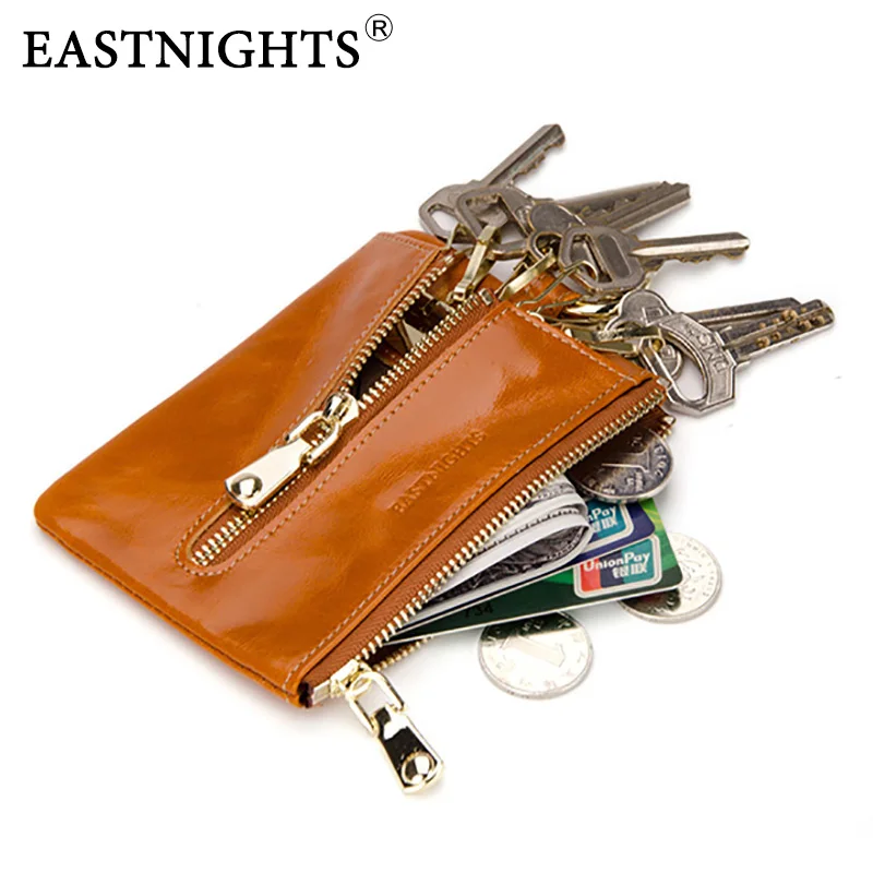 Кожаный держатель для ключей EASTNIGHTS винтажный карт из натуральной коровьей кожи