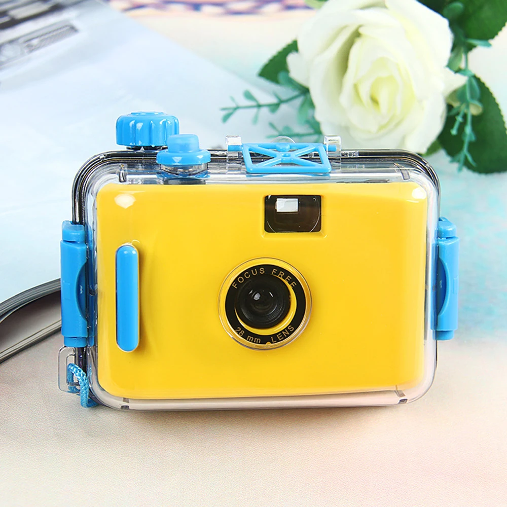 Children's Camera Film Camera LOMO Camara Waterproof and Shockproof(no Battery Required) Kid Camera - Цвет: Yellow