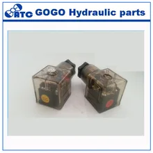 Гидравлическая Электромагнитная катушка с вилкой клапана с лампой Электромагнит светодиодный индикатор AC DC