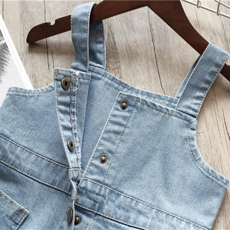DFXD Kids Dresses 2018 New Summer Fashion Sleeveless Square Collar Denim Blue Strap Dress Children Clothes Baby Jeans Dress 2-8Y DFXD Kids Dresses 2018 New Summer Fashion Sleeveless Square Collar Denim Blue Strap Dress Children Clothes Baby Jeans Dress 2-8Y