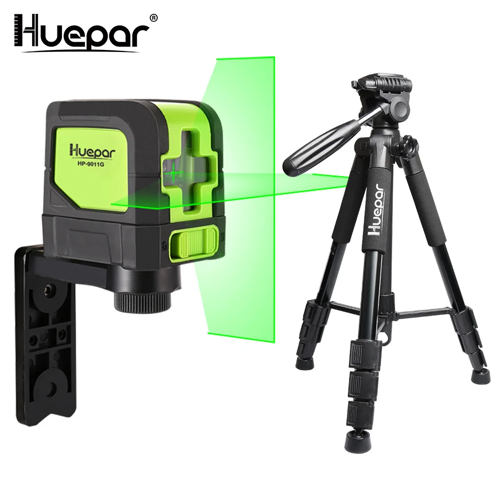Huepar Green Beam Cross Line Laser Self Leveling Laser Level + Multi function Travel Camera