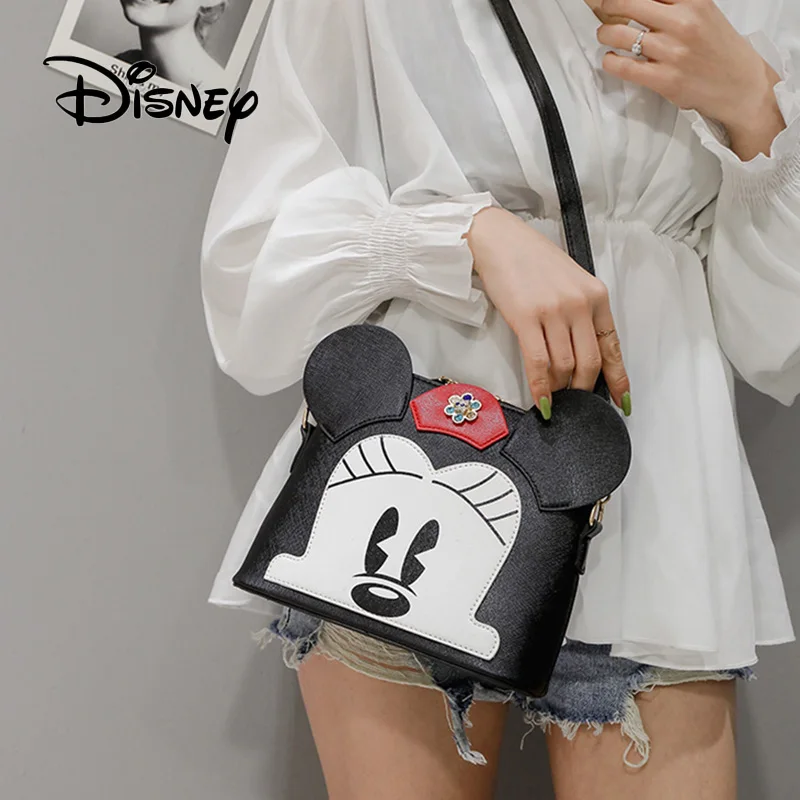 

Disney Backpacks Kawaii Minnie Mouse Girl Shoulder Bag Mickey Mouse Women Messenger Cartoon Wild PU Bags Shopping Essential