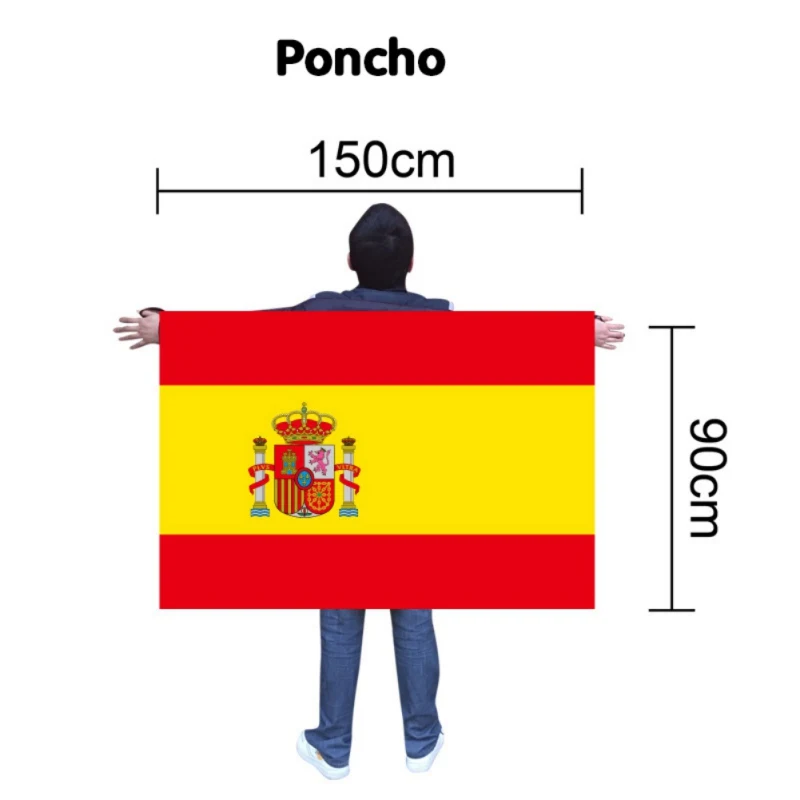 International font b Football b font Match Flag Cloak Spanish Flag Cloak International font b Football