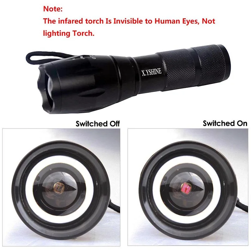 X. YSHINE OSRAM 850nm фонарик инфракрасный свет ночной охотничий используемый с