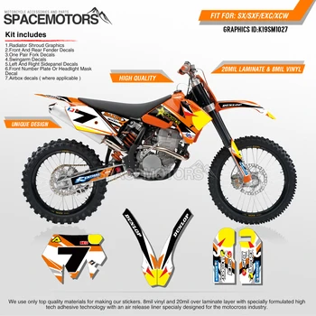 

MotoSpace Customized Team Graphics Backgrounds Decals 3M Custom Stickers For KTM SX SXF XCF 2003-2006 EXC EXCF XCW 2004-2007 027
