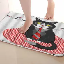 Коврик для ванной комнаты в стиле кошки, Забавный Противоскользящий коврик для ванной, аксессуары для душевой занавески, соответствующие вашей душевой занавеске