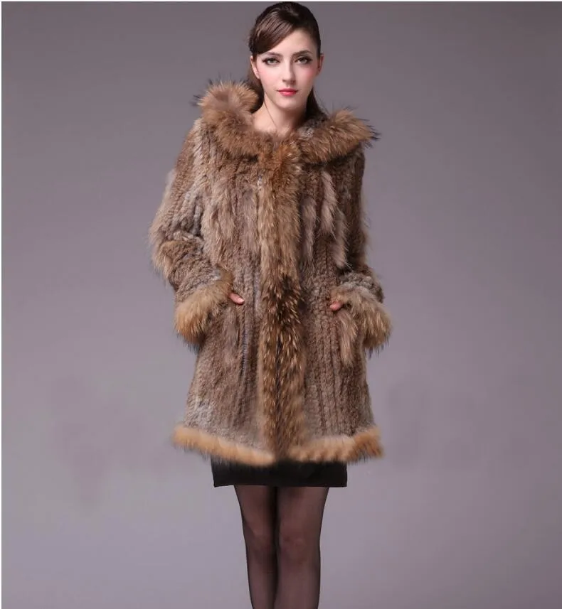 2016 S XXL Rabbit Fur Fur Coat Fur Coat Fashion New Korean Rabbit 100% ...
