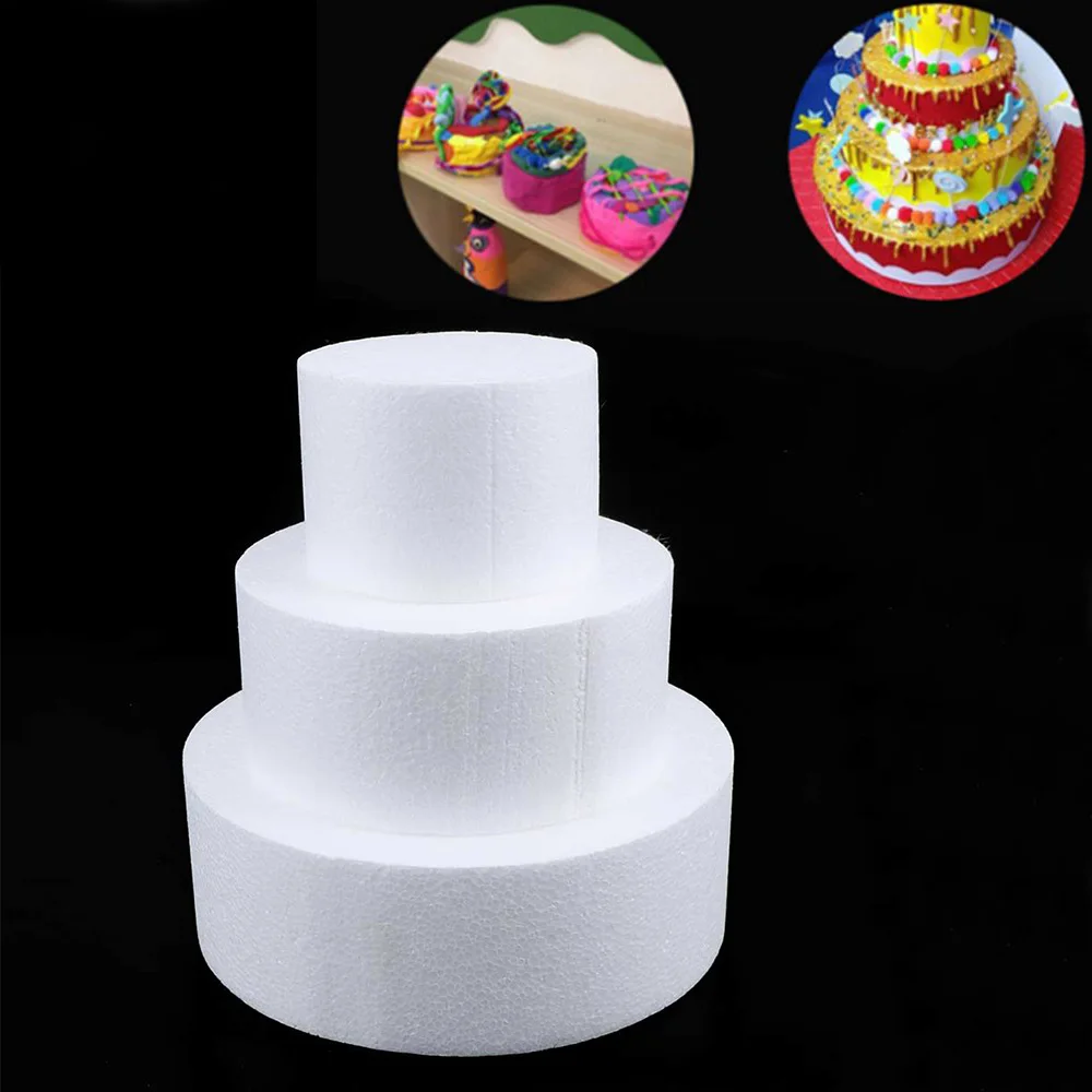 

4/6/8 Inch Round Polystyrene Styrofoam Party DIY Cake Dummy Foam Mould Sugar craft Patrice Model Cake Maker Molds Backing Tools