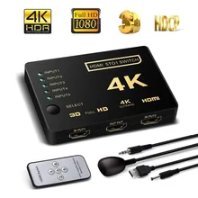 HDMI Switch Switcher Selector 3×1 Caixa Ultra HD 2160 p/hz para HDTV Xbox PS3 PS4 60 multimídia