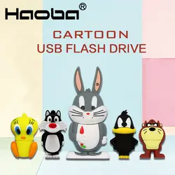 Looney Tunes карту флэш-памяти с интерфейсом usb 32 ГБ флешки 16 ГБ 8 ГБ 4 ГБ Багз Банни Даффи Дак мультфильм Лидер продаж животного Флеш накопитель usb