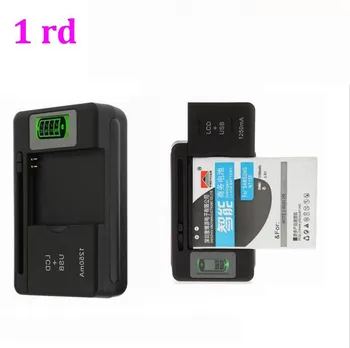 

500pcs/lot* 2 in 1 Multi-functional Mobile Universal Battery Charger dock with LCD display Screen For Cell Phones USB-Port