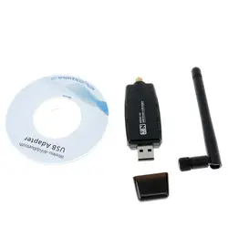 300 Мбит/с Беспроводной сетевой карты 802.11n/g/b wifii адаптер USB Wi-Fi приемник 5dbi Телевизионные антенны Ethernet ключ для рабочего ноутбука