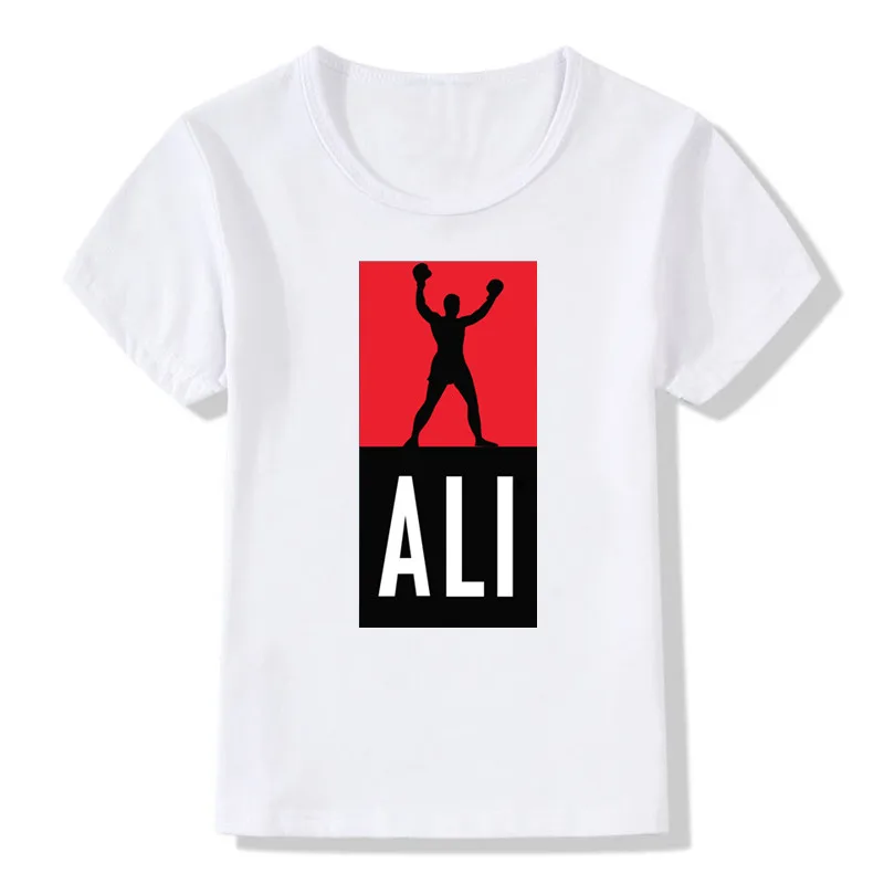 Коллекция года, Детская футболка с изображением Мохаммеда Али модная детская футболка повседневные топы для маленьких мальчиков и девочек ooo485
