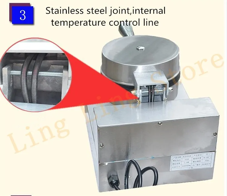 110 В 220 В антипригарным FY-1 газ вафельница одна голова с таймер для коммерческих Ice Cream Skin чайник