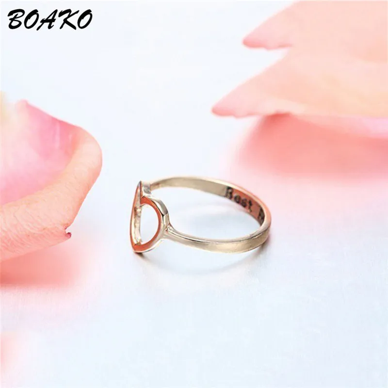 BOAKO Best Friend кольцо в форме сердца Anel Feminino миди украшения для пальцев кольцо на кончик пальцев дружба вечная навсегда женские кольца
