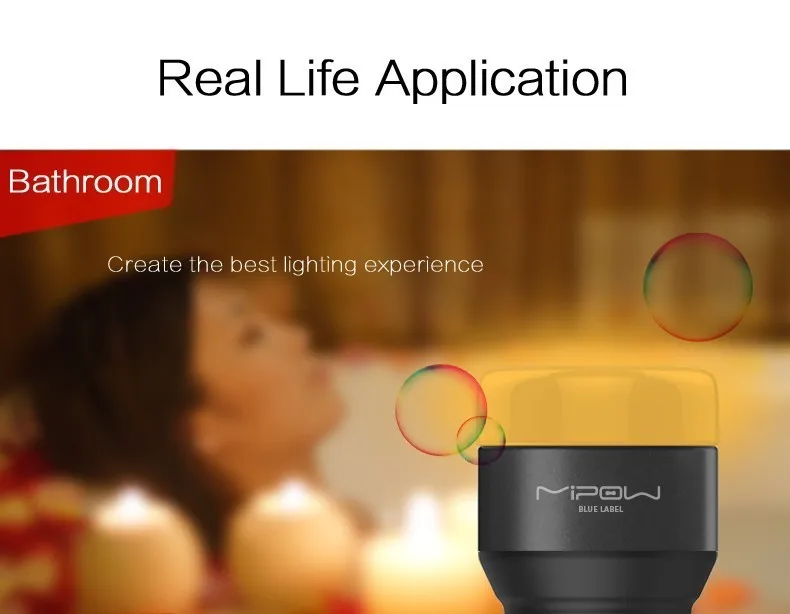 Mipow E27 PLAYBULB Smart Светодиодный шарик пузыря шарика свет лампа 85-265 V 5 W Беспроводной умная лампа Bluetooth аудио для Android ISO приложение