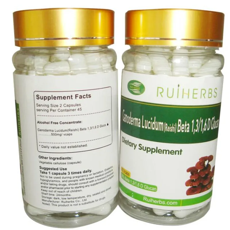 

3Bottle Reishi Extract 30% Beta Glucan 500mg x 270count Caps free shipping