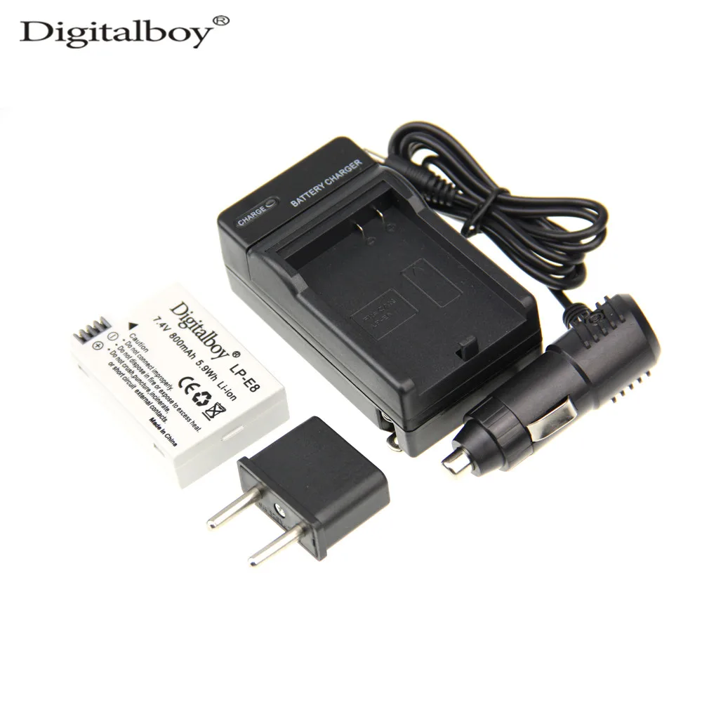 Real Capacity 4PCS/Set LP E8 LP E8 LPE8 Battery+Charger+Car Charger