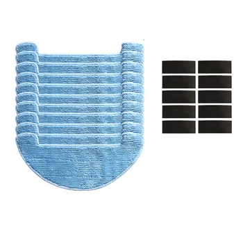 

Applicable to Dibea GT100 10pcs mop cloth+10pcs magic paste Robotic vacuum cleaner parts