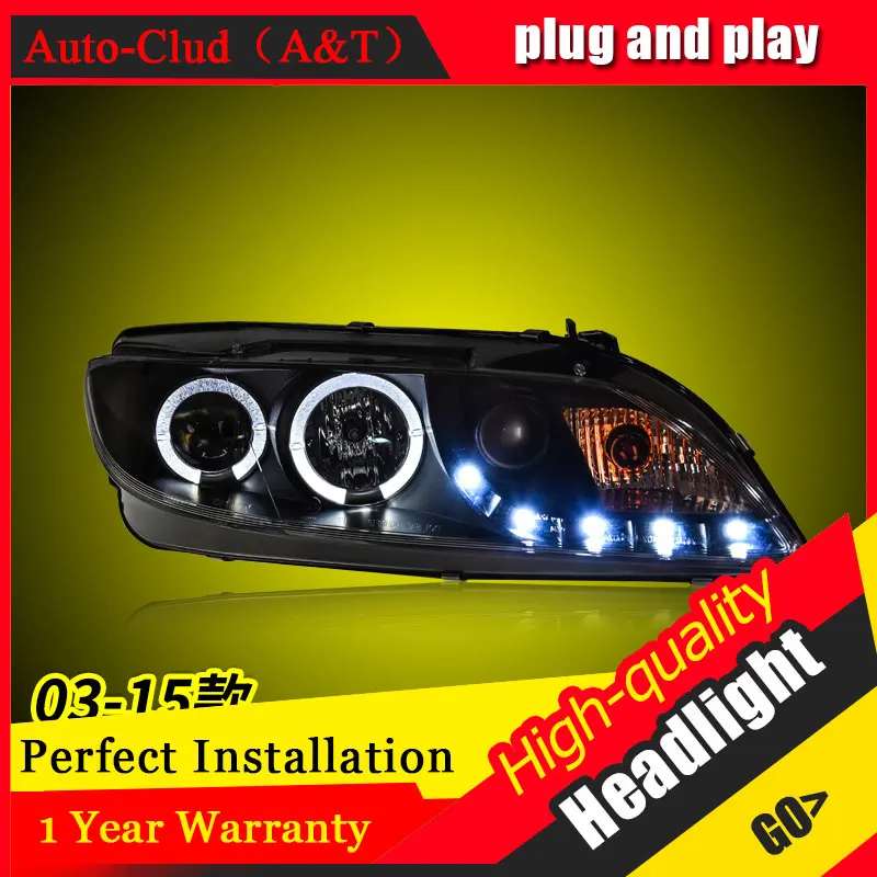 Auto Clud Car Styling For Mazda 6 headlights 2003 2015 For Mazda 6 head