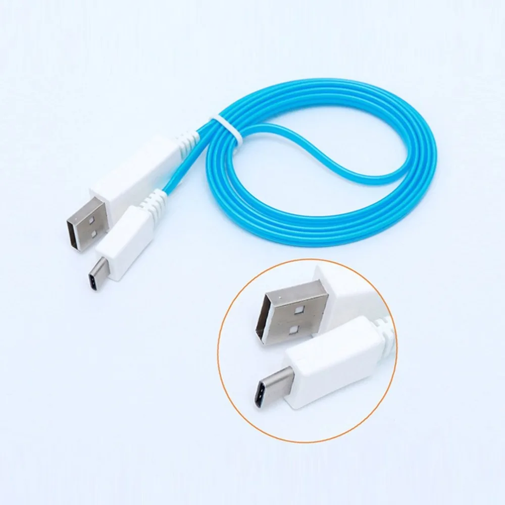 مصباح ليد مضيئة كابل شحن USB نوع-C البيانات مزامنة نقل خط الهاتف شاحن الحبل لالروبوت الهواتف ل فون