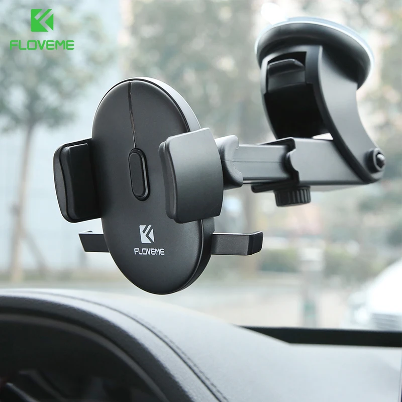 

FLOVEME Universal Windshield Car Phone Holder For iPhone 7 X XS 360 Dashboard Phone Stand Holder in Car Mount telefon tutucu