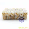 Bescon 12mm 6 Sided Dice 36 in Brick Box, 12mm Six Sided Die (36) Block of Dice, Marble White 3