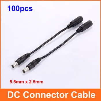 

DC Power Jack 5.5mm x 2.1mm Female to 5.5mm x 2.5mm Male Plug Conversion Cable plug adapter 100pcs DHL Free Shipping