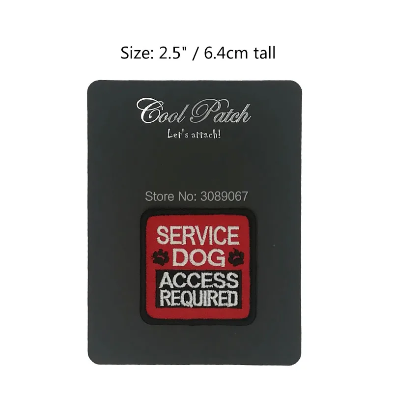 

2.5" SERVICE DOG ACCESS REQUIRED Embroidered Patch Iron On Sew On Patches Vest Badge wholesale dropship free post