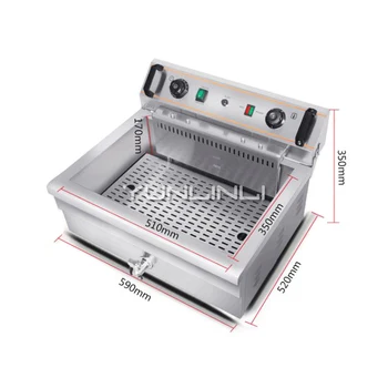 Best Electric Fryer With Strainer 20L Capacity 4800W Temperature Control, Timer Commercial Fryer For French Fries, Chicken EF-201S