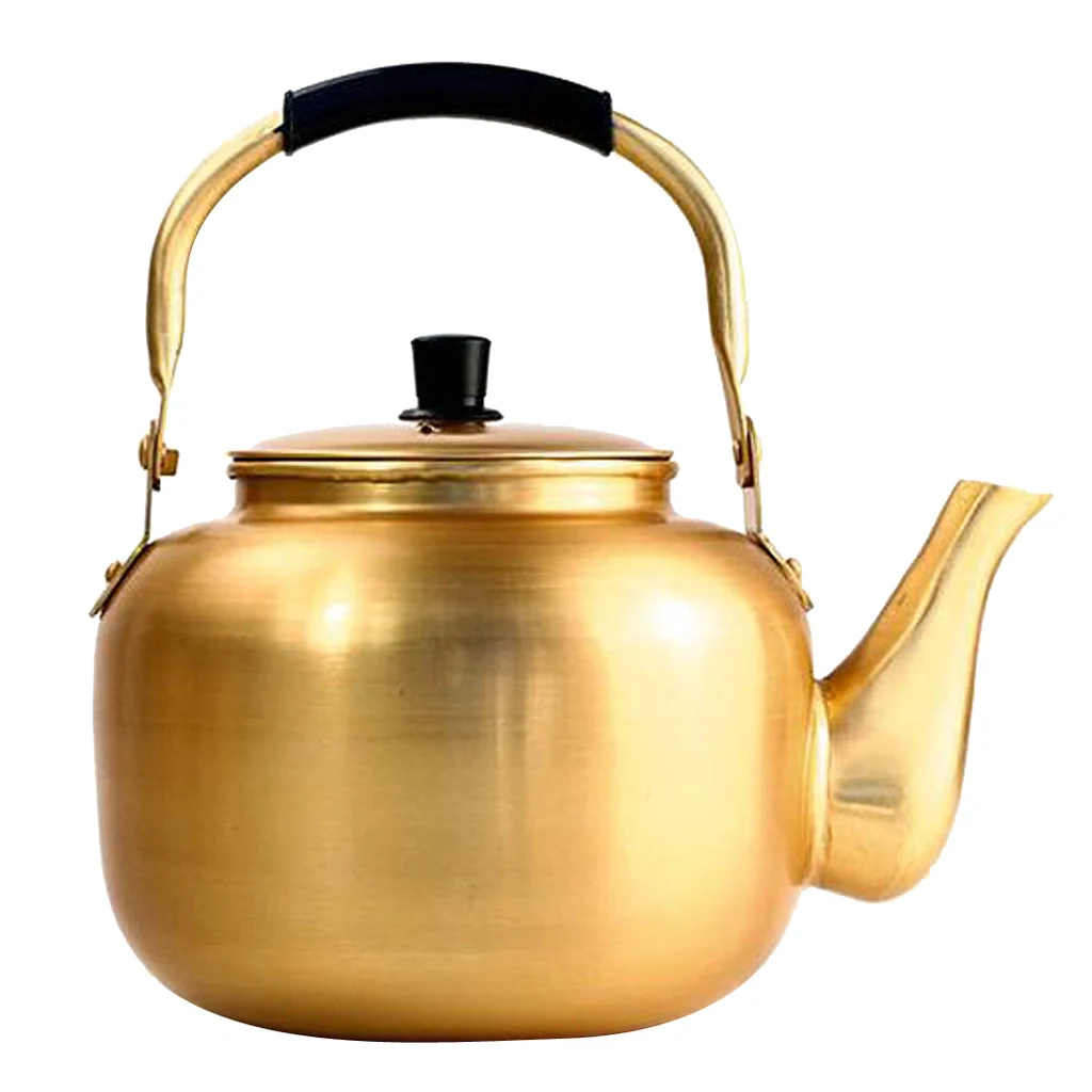 Aluminum Whiskey Flagon Metal Drinking Flask Wine Alcohol Liquor Pot - Yellow
