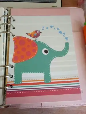 

Harphia Divider Paper A5 A6 Elephant Series Planner Seperator Creative Match for 6 Holes Loose Leaf Notebook Agenda Organizer