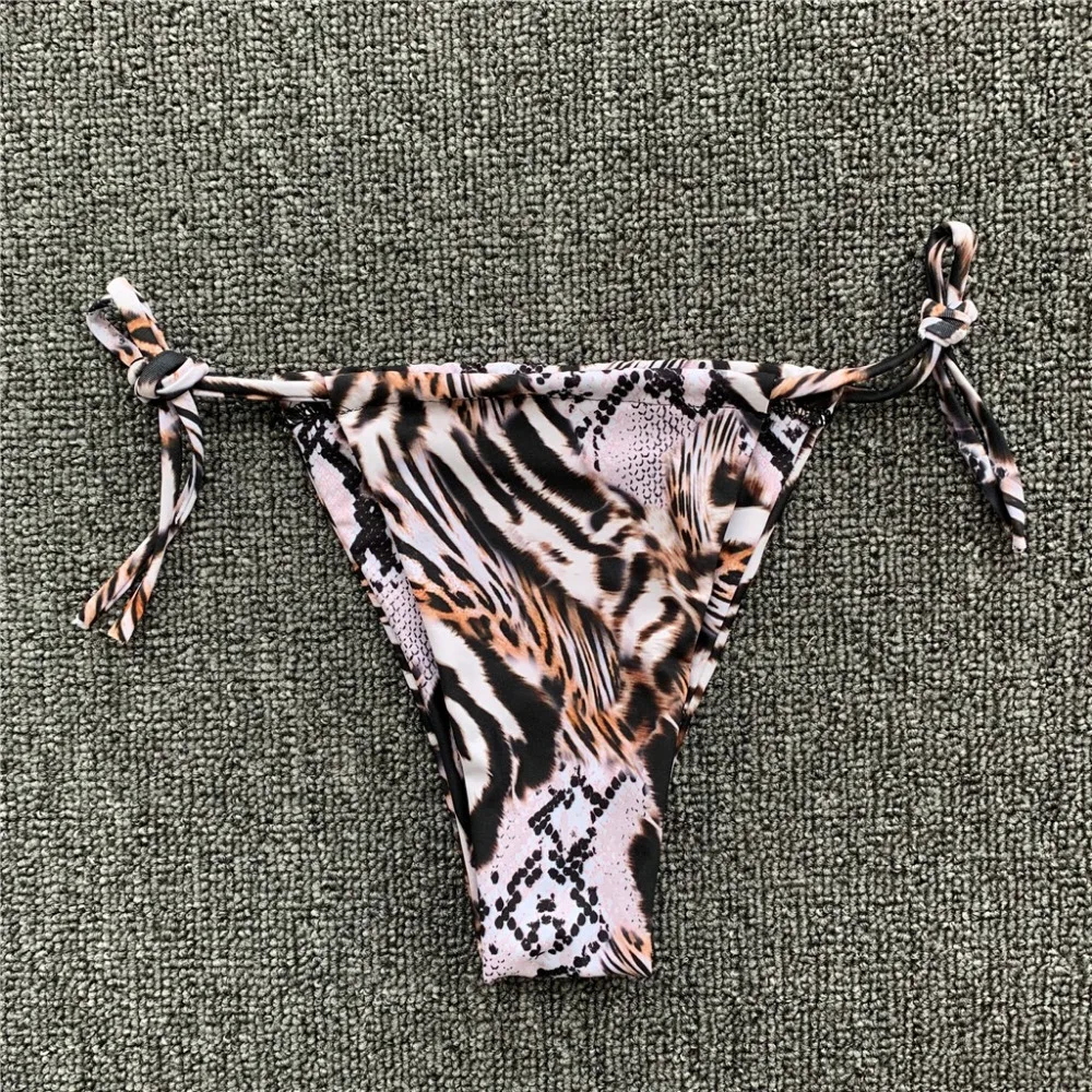 2019 woman summer sexy strap snake pattern bikini set swimsuit push up Brazilian beach swimsuit bikinis e fatos de banho 40J4 (8)